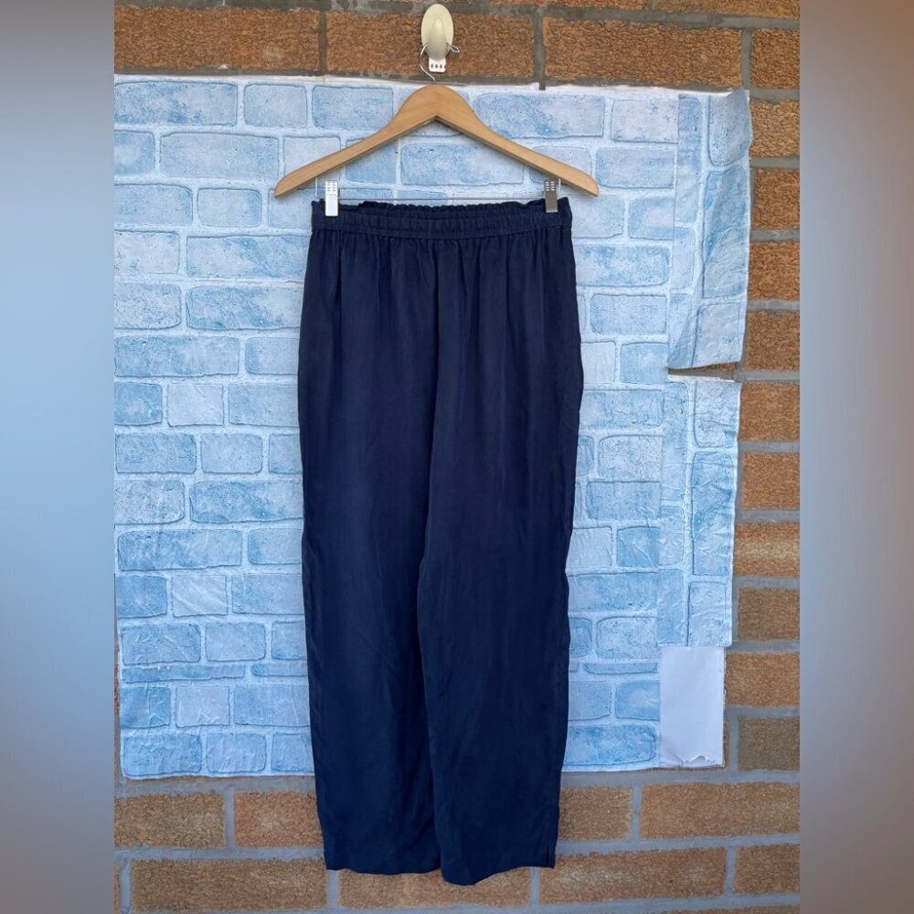 Jenni Kayne Rio Trouser Elastic Waist Pockets Pull On Navy Blue Pants medium - Picture 4 of 8